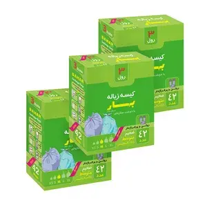 کیسه زباله 3 رول متوسط بهار(55x70) سانتیمتر